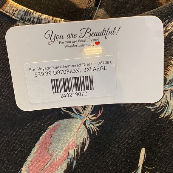 NWT Tee for the Soul black print dress in a size 3X - Picture 4 of 4